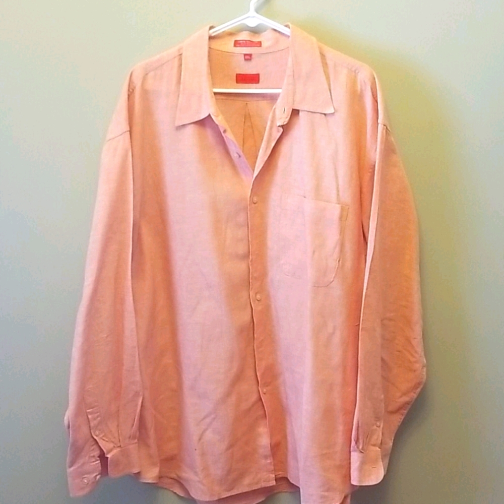 IZOD Linen/Cotton Blend Button Down